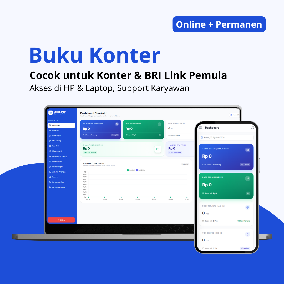 Buku Konter - Permanen 1x Beli